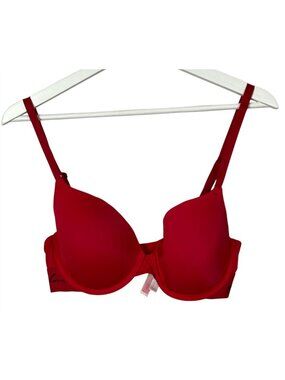 Victoria’s Secret PINK Bra 34D Lightly Lined Red Wear Everywhere